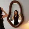American Retro Irregular-shaped Makeup Mirror, Wall-mounted Bathroom Mirror, Vintage Bedroom Decorative Dressing Mirror