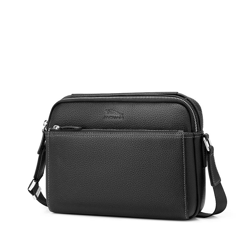 New JAGUAR Cow Leather Crossbody Bags Shoulder Bags Regular Men's Black JX1230273101