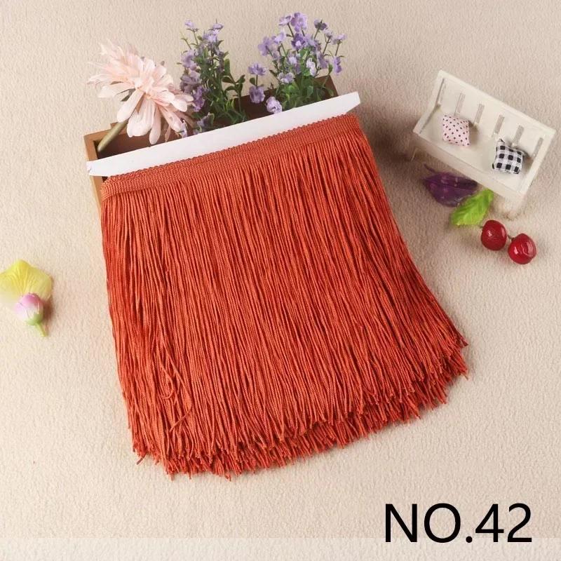 10M 10-30cm Meetee Fransar Tofsar Fransade Väskor Dekorativa Garner Fransar för Gardiner Kläder Spetsband Tygaccessoarer