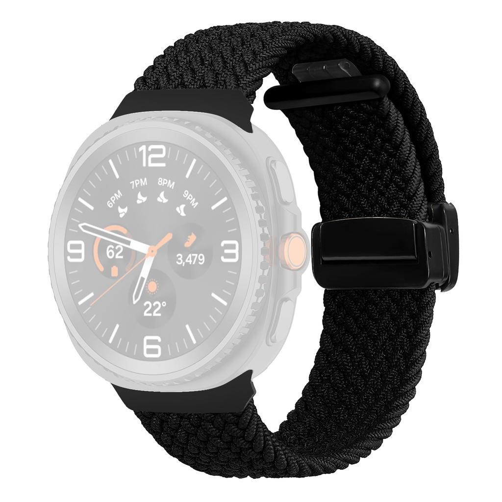Nylon Braid Watch Strap for Samsung Galaxy Watch8 Classic 46mm/Watch8 44mm/40mm Magnetic Buckle Wrist Band