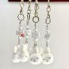 Kawaii Miffy Keychain Cute Cartoon CCD Hanging String DIY Hand-made for Girls with An Ins-style Mobile Phone Chain.