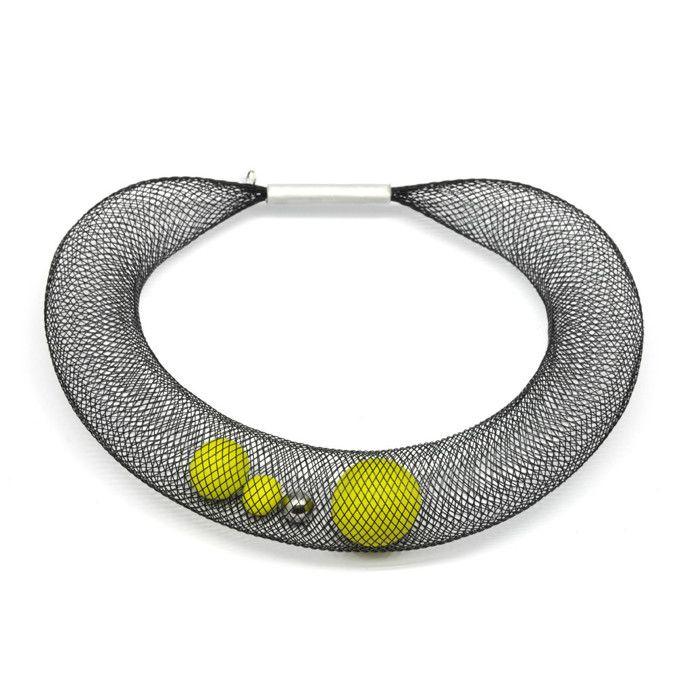 Choker Ciambella Grande - Anise Green Mesh and Polymer