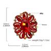 European & American Fashion Crystal Flower Brooch: Alloy, Diamond Women's Clothing Accessory