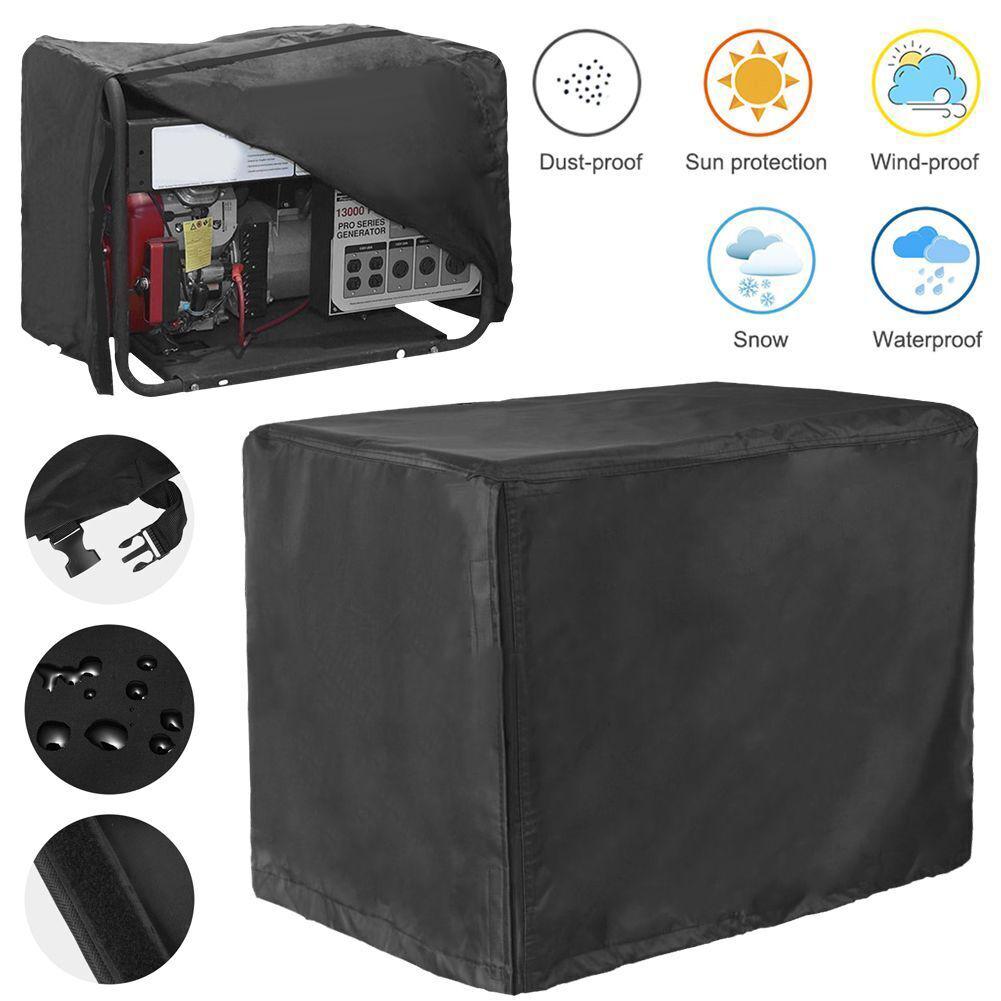 Generator Cover 600D Heavy Duty Thicken Waterproof Windproof Protective Cover Black Oxford Cloth Multifunctional Cover
