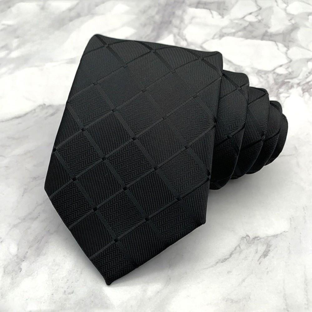 Stripes Men Necktie Floral Retro Cravat Classic Black Necktie Boys