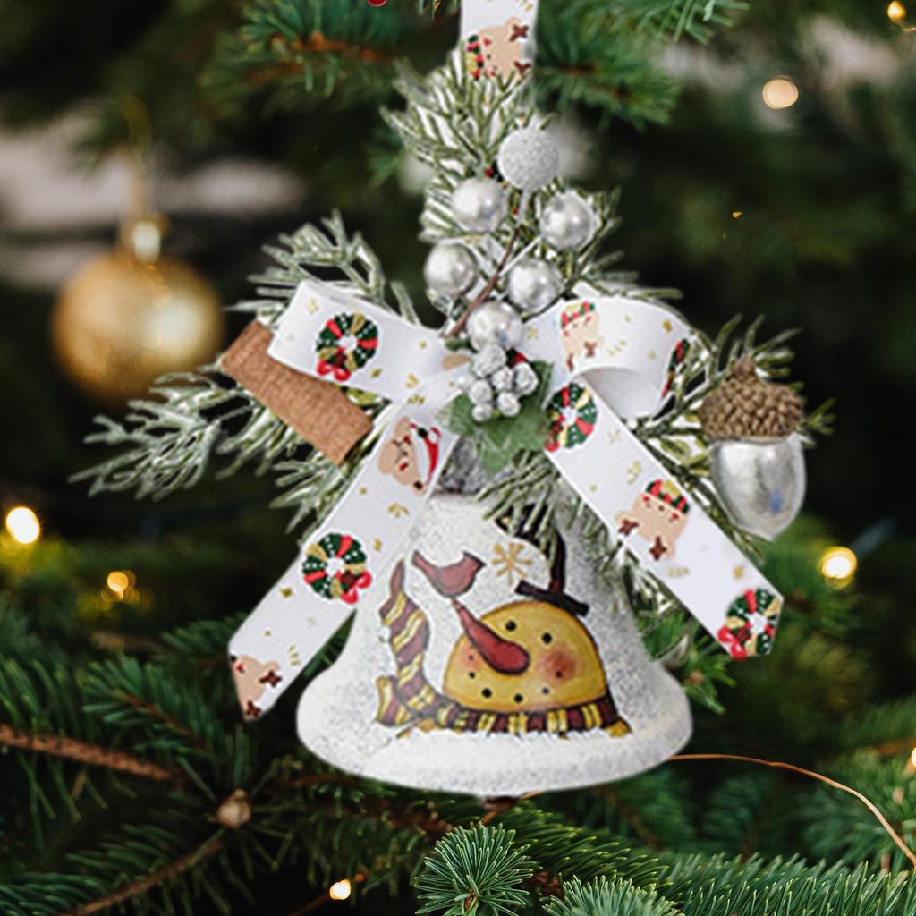 Christmas Bells For Decoration Metal Pendant Home Decor Front Door Hanger Bells Decorations For Wall Classroom Wreaths Window