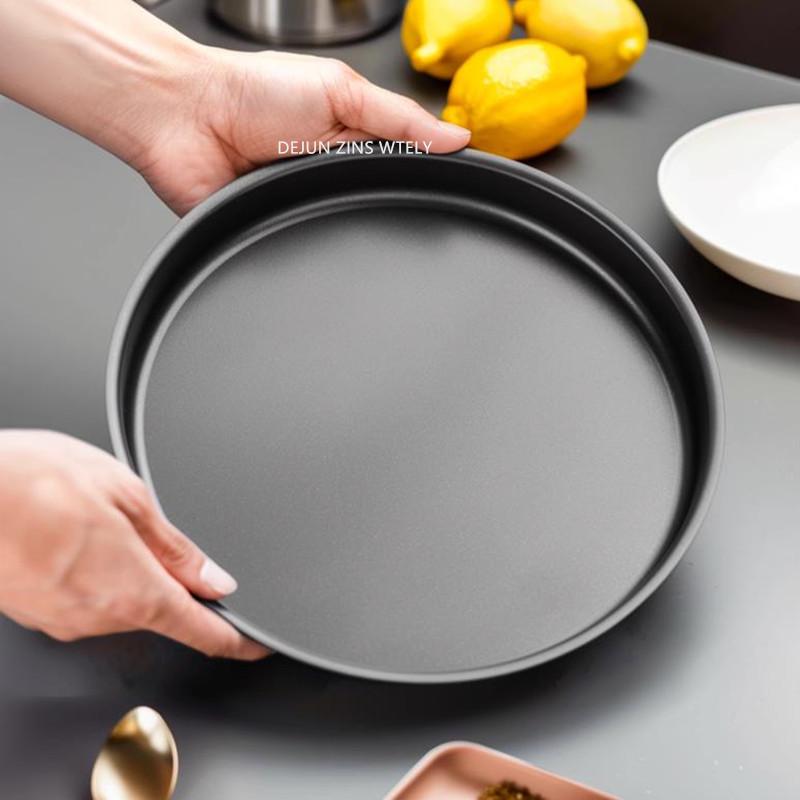 Food-grade Carbon Steel Pizza Tray Home Oven Baking Tray 6/8/9/10-inch Tray Cake Mold Baking Tools Kitchen Accessories