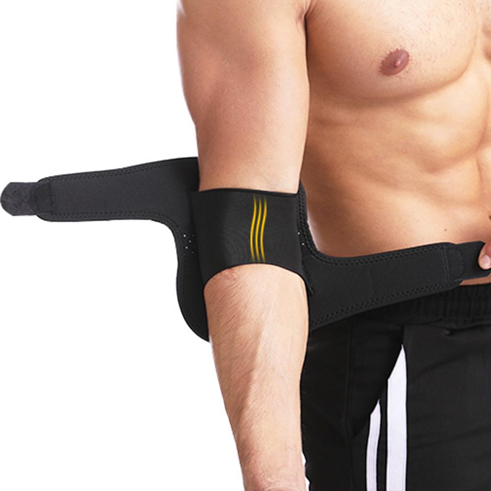 Fitness Elbow Brace Support Adjustable Comfortable Elbow Pads for Men Women Basketball Gym Supplies чёрный