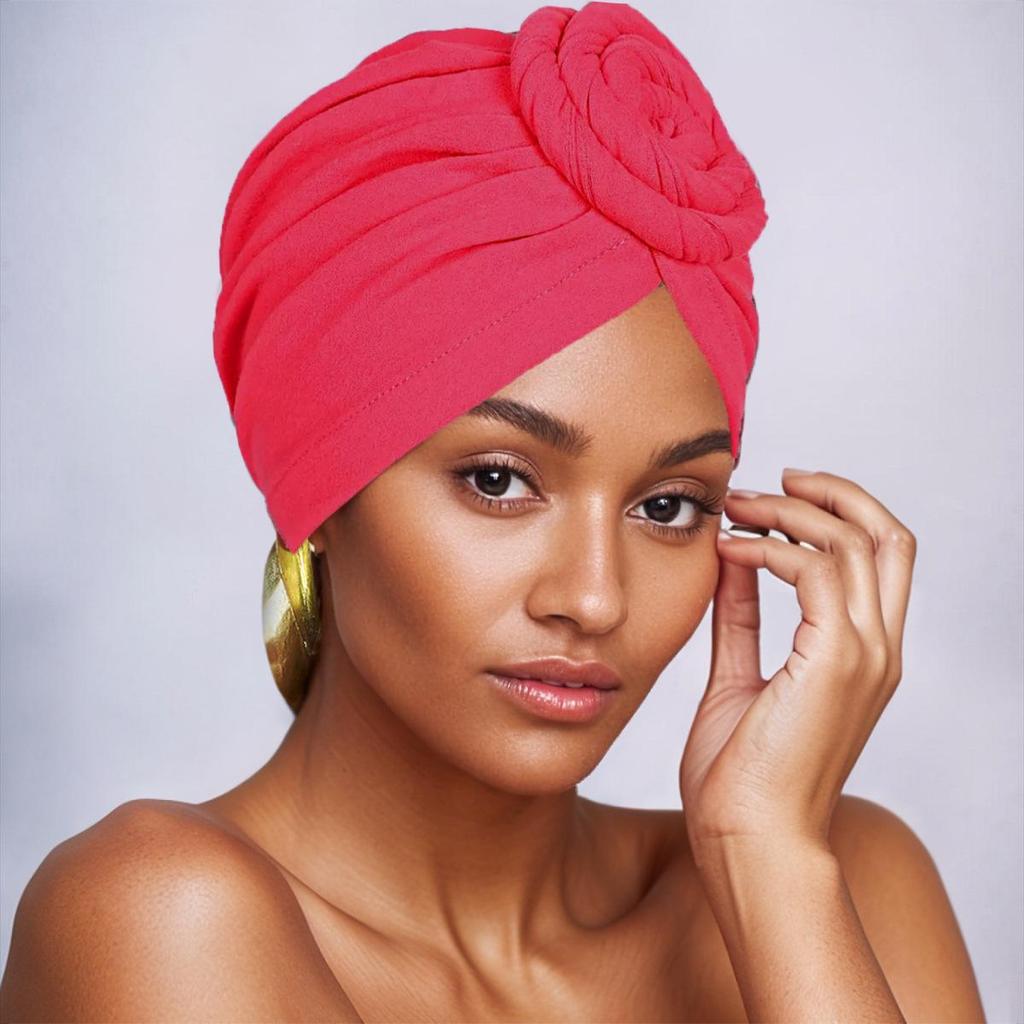 Ethnic Women's Floral Knot Headscarf Hat