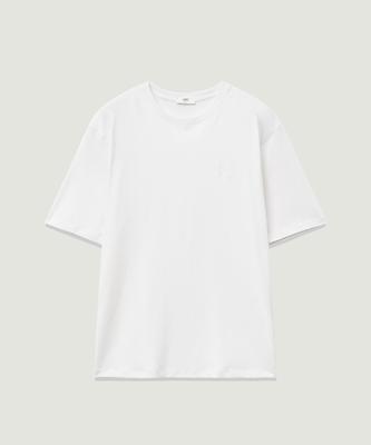 LMOOD Muscle Boy Logo Half Sleeve T-Shirt White