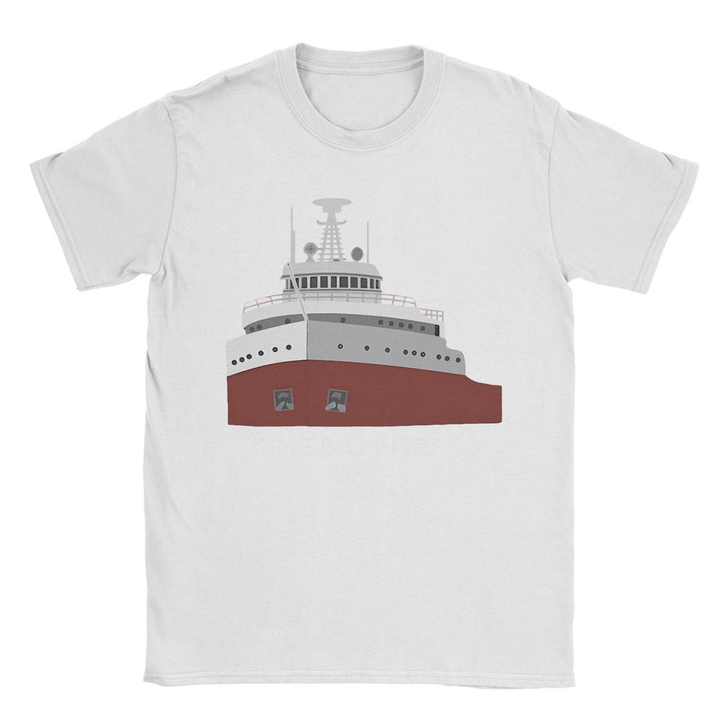 Herren T-Shirt Edmund Fitzgerald Neuheit Reines Baumwoll-T-Shirt Kurzarm Großes Schiff T-Shirts Rundhals Oberteile Erwachsene