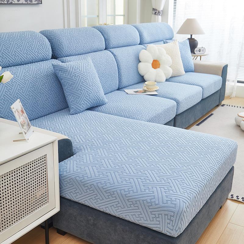 1Pc Jacquard Sofa Slipcover Non-Slip Dustproof Sofa Couch Cover Furniture Protector For Bedroom Office Living Room Home Decor