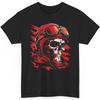 Biker Skull T Shirt Motorcycle Helmet Graphic Tee Goggles Vintage Rider Top