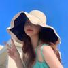 Solid Color Oversized Eaves Bucket Hat Women's Summer Versatile Sunscreen Visor Double-sided Outdoor Fashion Foldable Hat