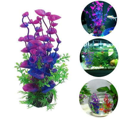 Akwarium Dekoracja Fioletowe Sztuczne Plastikowe Podwodne Rośliny Trawa Akcesoria Dekoracja do Akwarium