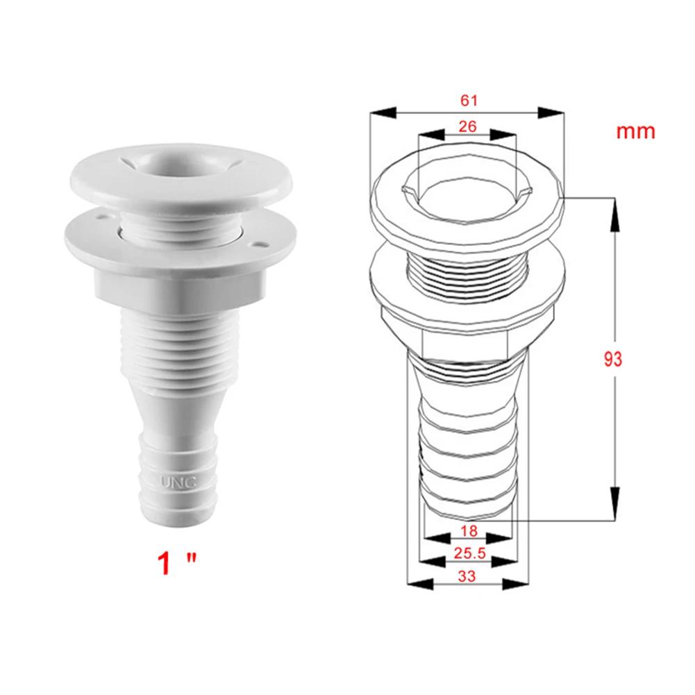 Bilge Pump Hose Installation Kit with 2 Clamps Thru-Hull Fitting for Boats Marine Bilge Pump Hose Installation Kit Accessories