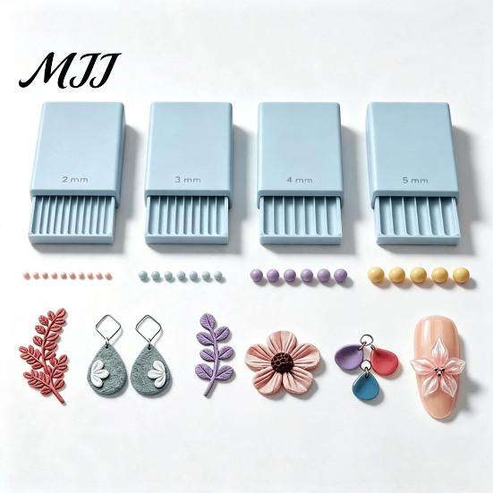 Professional Nail Art Tools 4Pcs/Set Clay Gel Ball Maker Tools, Polymer Roller, 2mm 3mm 4mm 5mm Rolling Tool for Crafts Sphere Shaper, Bead Roller 3D