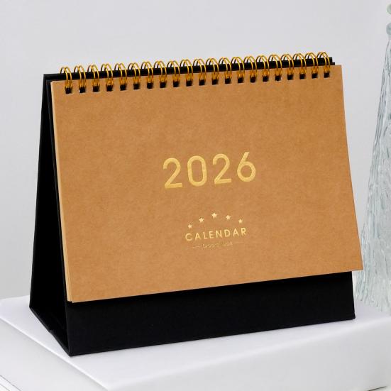 2026 تقويم مكتبي نمط ريترو ورق سميك مخطط إدارة الوقت للمنزل والمكتب والمدرسة يومي