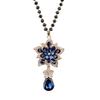 Fashion Crystals Flower Sweater Chain Alloy Pendants Women High End Versatile Clothing Accessories Long Necklaces Jewelry