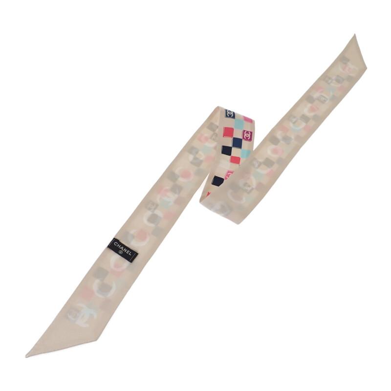 CHANEL  scarf beige/multicolor silk Women