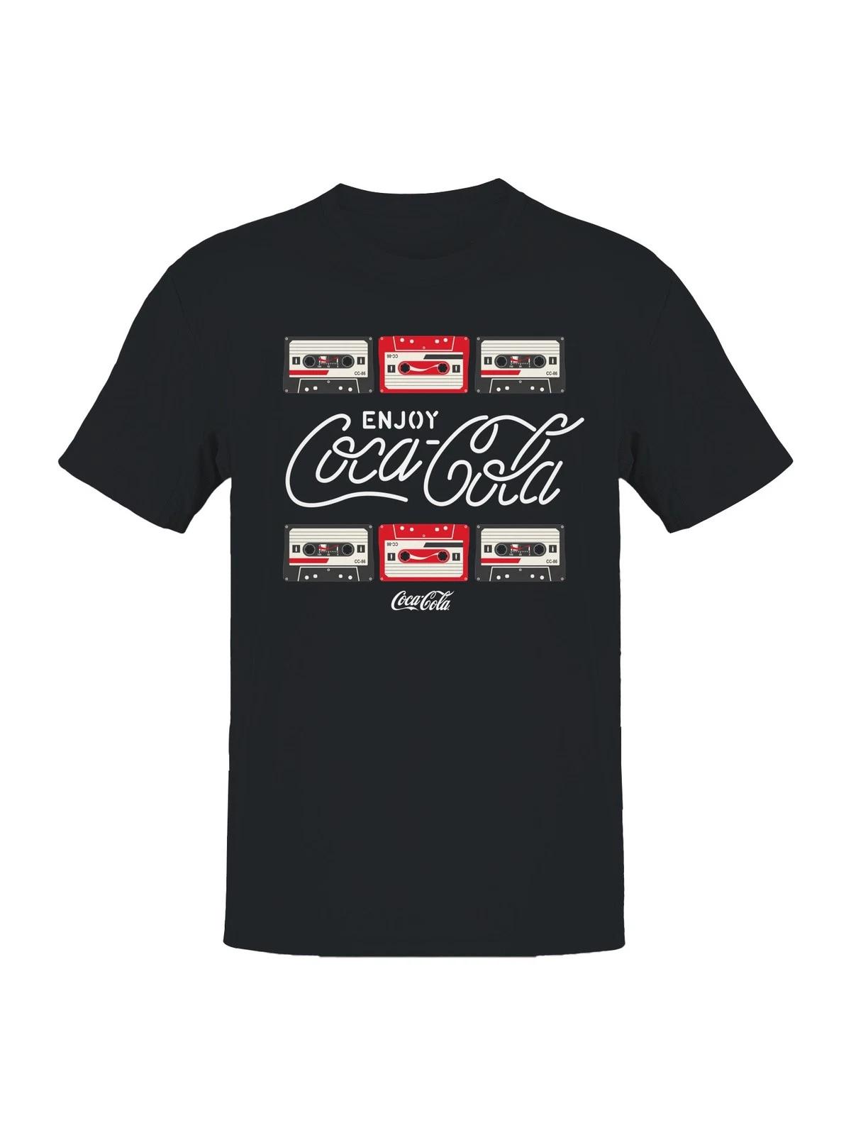 Officially Licensed Coca Cola Retro Cassette Graphic Men s T-shirt L
