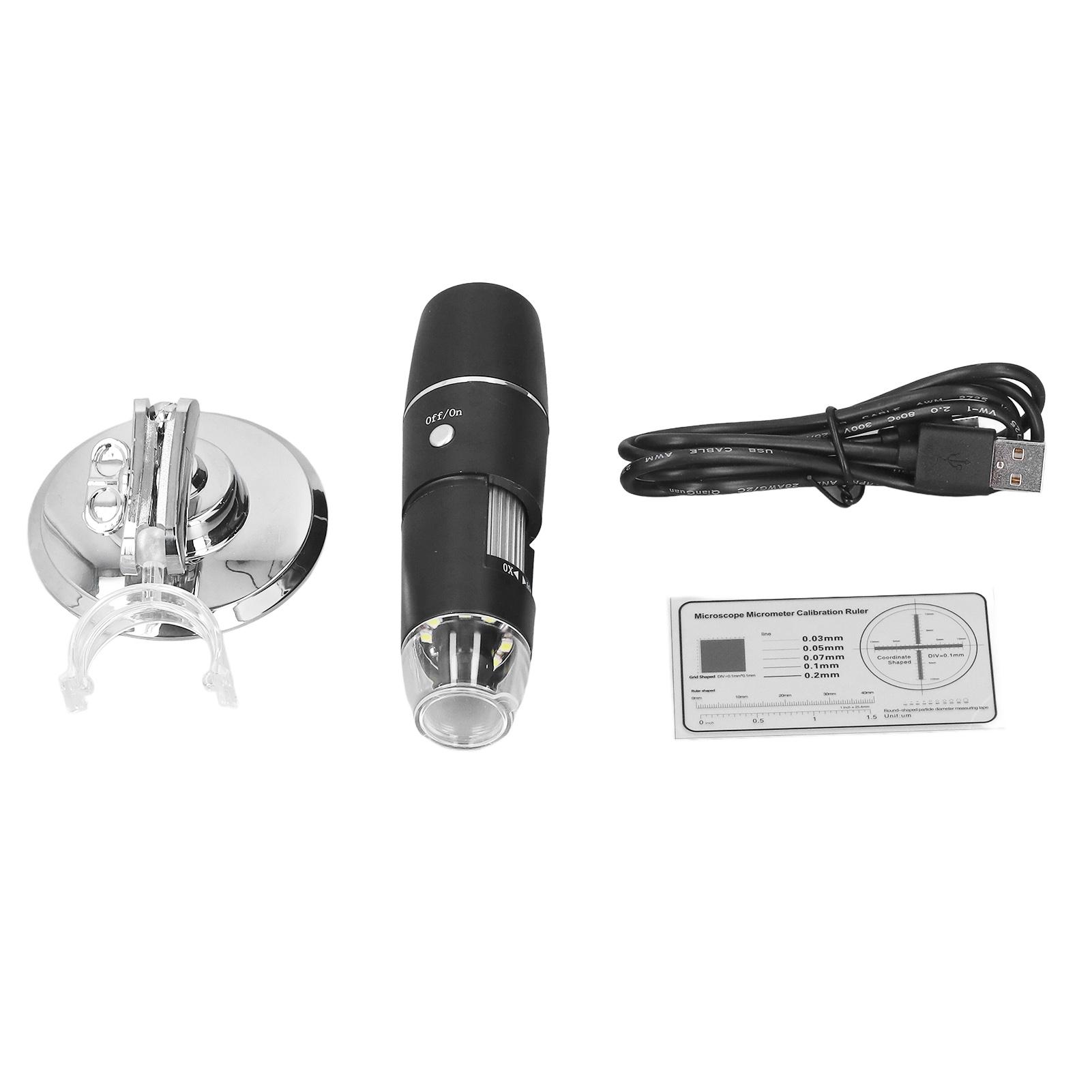 

Цифровой микроскоп 0XПортативный инструмент с увеличением 1000X, совместимый с компьютером и WiFi