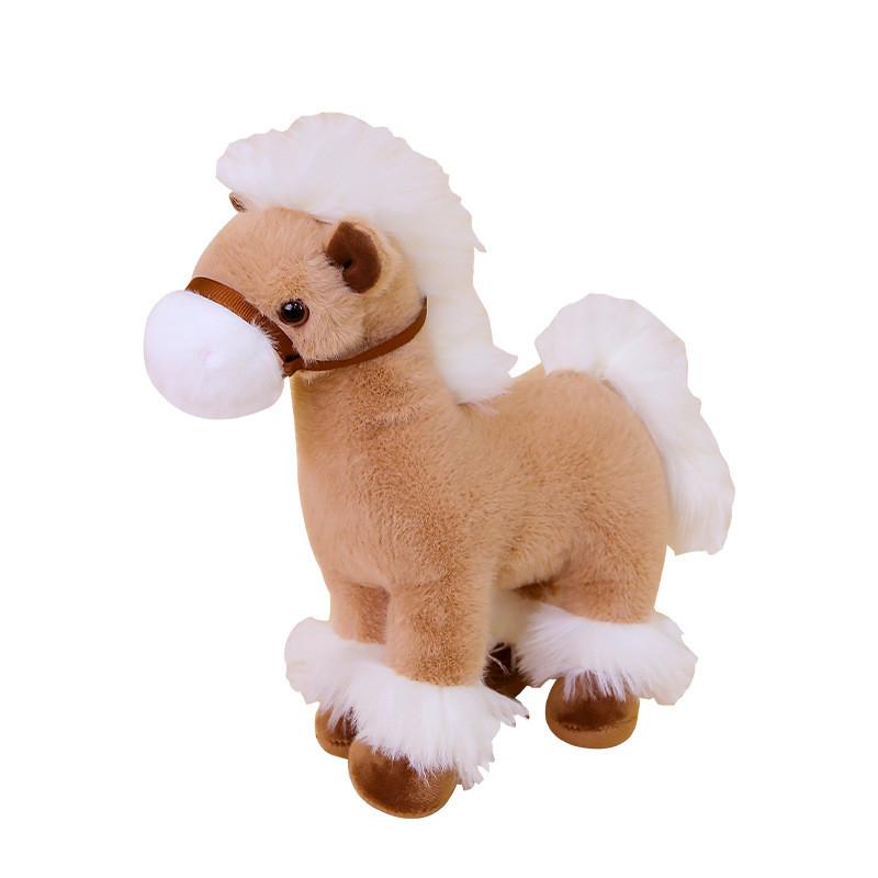 

Plush Horse Toy Home Decor Kids Doll For Collectors Gift Giving Display And светло-коричневого