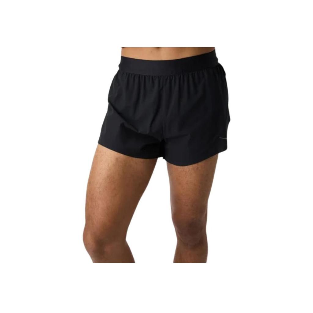 HOKA ONE ONE Solid Color Lace-Up Three-Quarter Casual Shorts Men shorts Black 1151076-BLK