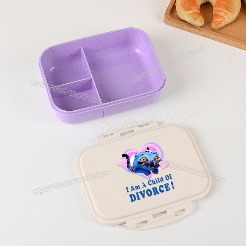 Kpop Lovci Démonů Krabička na oběd pro kluka holku Roztomilá Mira Zoey Jinu Přenosná plastová Bento krabička s nádobím na jídlo ovoce