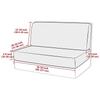 2pcs/set Striped RV Dinette Cushion Covers Stretch Splash Proof Camper Sofa Cover Removable Seat Covers Car Bench Backrest Cover