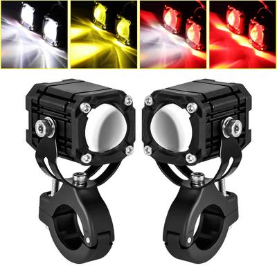 2 ADET Motosiklet LED Kaşifler Far Projektör Balıkgözü Lens LED Moto Sis Yardımcı Motosiklet Farı