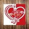 F26C Valentines Day Heart Flowers Metal Cutting Dies Stencil DIY Scrapbooking Album Paper Card Template Mold Embossing Craft