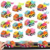 12/24Pcs DIY Puzzle Building Block Car Construction Vehicle Toys Kids Birthday Party Favors Goodie Pinata Fillers Christmas Gift