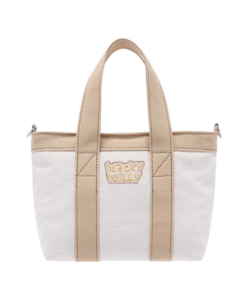Wacky Willy Canvas Mini Tote Bag Beige