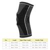 Knee Brace Knitted Nylon Sleeve with Silicone Pad for Working Out Running Sports Protector Black L