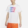 Nike T Shirts Men's White Crew Neck Moderate Straight Fit DC3939-100