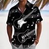 Thin Comfort Short Sleeve Shirts For Men, Relax Fit All Over Tropical & Marine Motif Lapel Tops