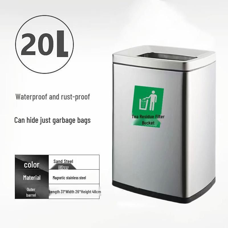 Stainless Steel Foot-Operated Bathroom Trash Can