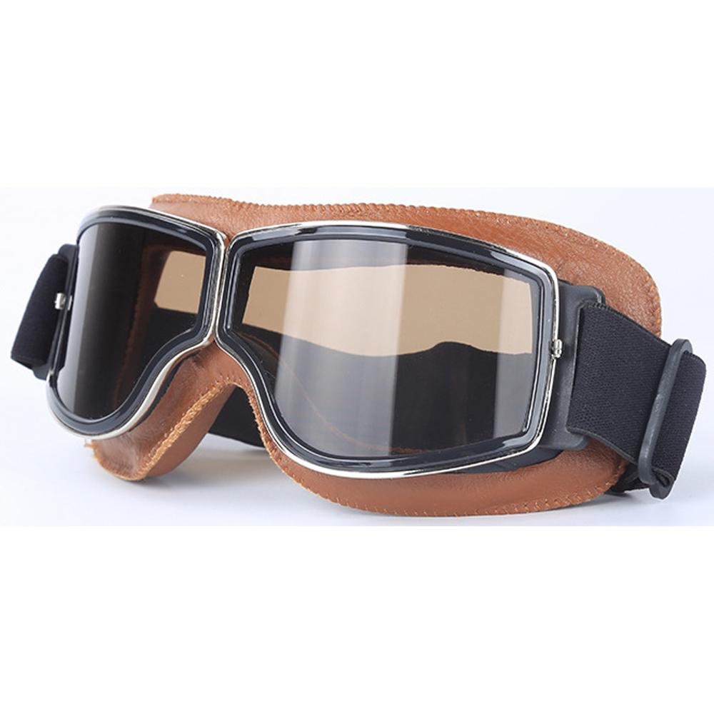 Okulary Przeciwsłoneczne Motocyklowe Vintage Retro Skórzane Gogle Okulary Do Vespa Vintage Szklane Motocyklowe Gogle Motocrossowe Narciarskie