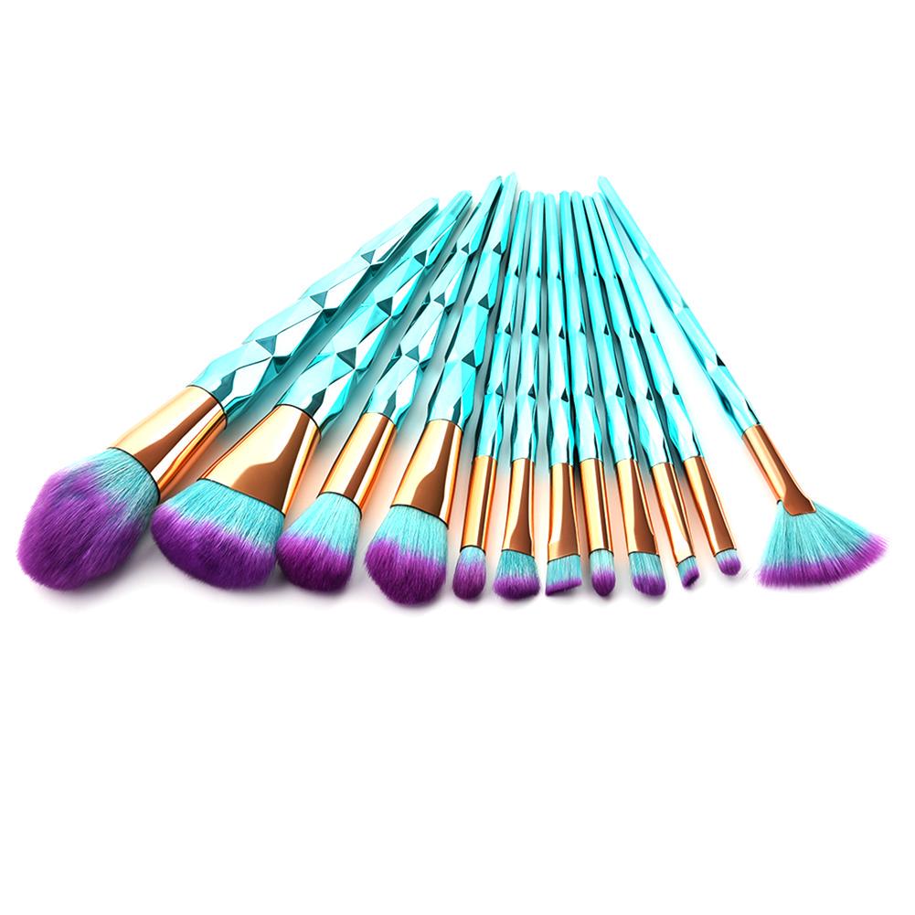 12pcs Loose Powder Foundation Blending Blush Eye Shadow Makeup Brushes Set