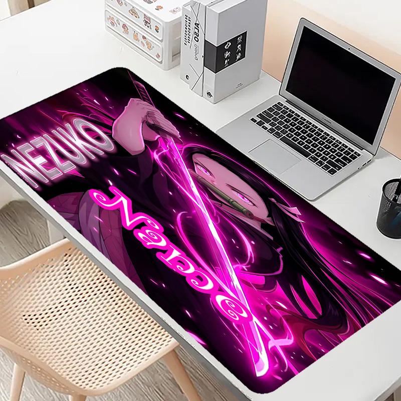 Custom Name Personalized Demon Slayer Pattern Mousepad, Laptop PC Desk Mat, Decorative Desk Mat for Home Keyboard Pad Gift