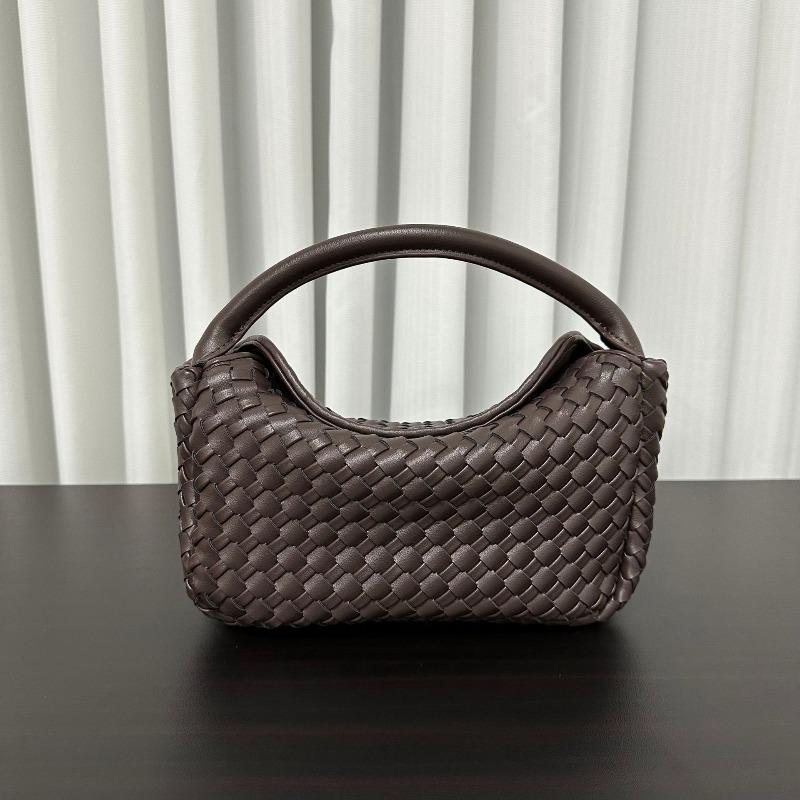 New leather woven lunch box bag, underarm bag, shoulder backpack, women's mini high-end fashion versatile handbag