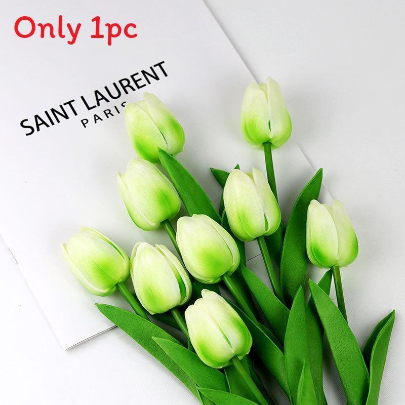 Tulip Pu Artificial Flowers For Wedding Decor Home Styling Props Photo