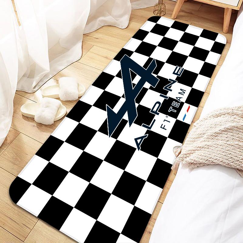 F1 Racing A-alpines Door Mat Entrance Non-slip Doormat Washable Kitchen Carpet Living Room Hallway Rugs Bathroom Bath Door Mats