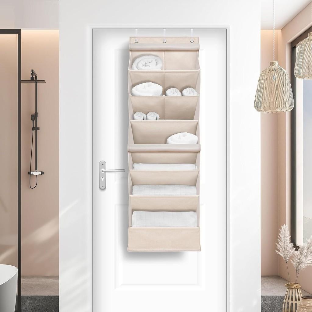 Modern Basic 7 Layer Wall Mount Shoe Organizer Bag With Dustproof Multipurpose Storage For Bedroom