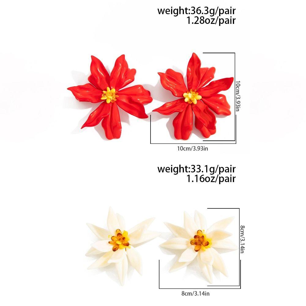 Acryl Blumen Ohrstecker Vintage Böhmische Hängeohrringe Große Blumen Ohrringe Dekoration