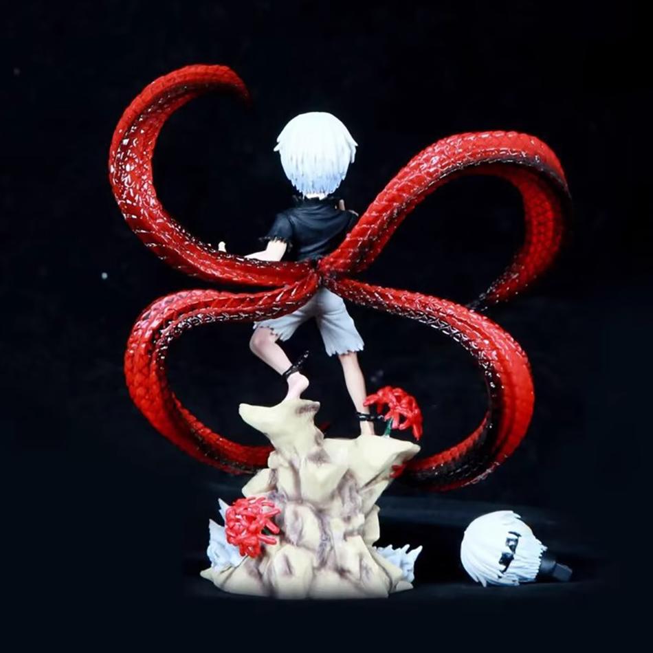 Durable Tokyo Ghoul Kaneki Ken Animation Figure with Centipede Mask Face Changeable Collectible Decorative Ornament for Anime Fans