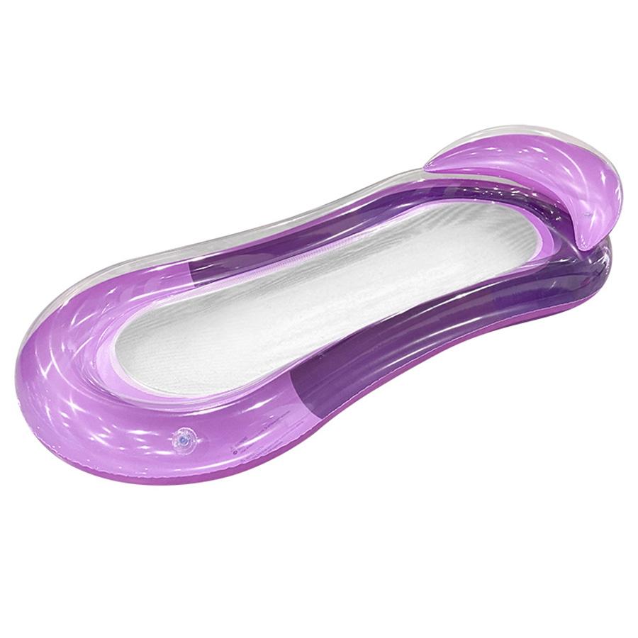 

1 шт. градиентная надувная плавающая кровать портативное удобное кресло-гамак для пляжной вечеринки у бассейна фиолетовый