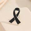 2Pcs Black Ribbon Pin Badge Brooch Funerals Memorial Pin Black Ribbon Mourning Badge Funeral Pin Brooch Decorations