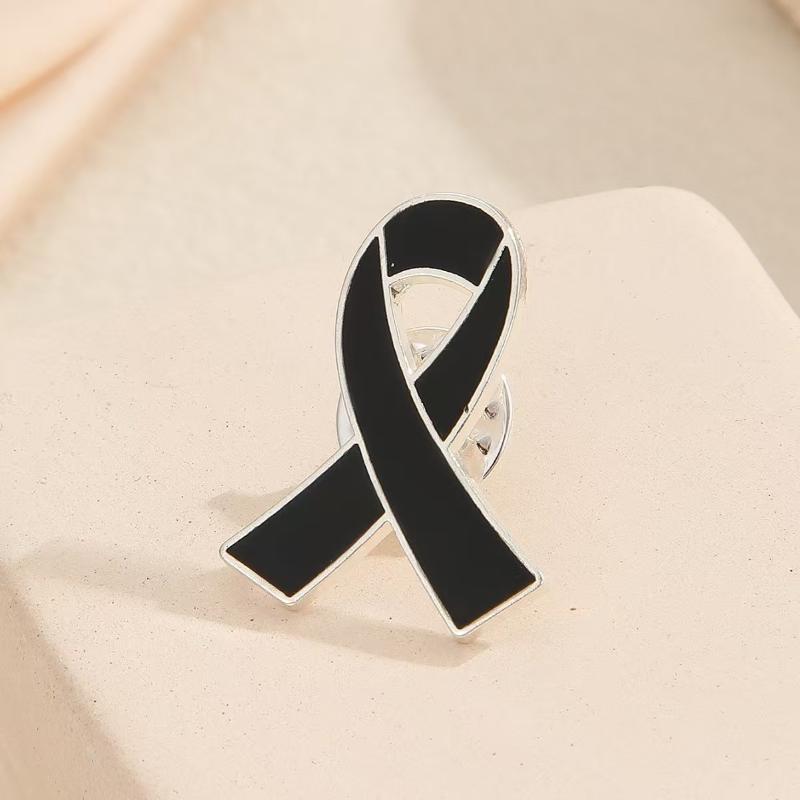 

2Pcs Black Ribbon Pin Badge Brooch Funerals Memorial Pin Black Ribbon Mourning Badge Funeral Pin Brooch Decorations